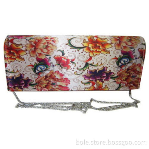 Evening clutch bag with full printing, fashion design for evening party or fashion show